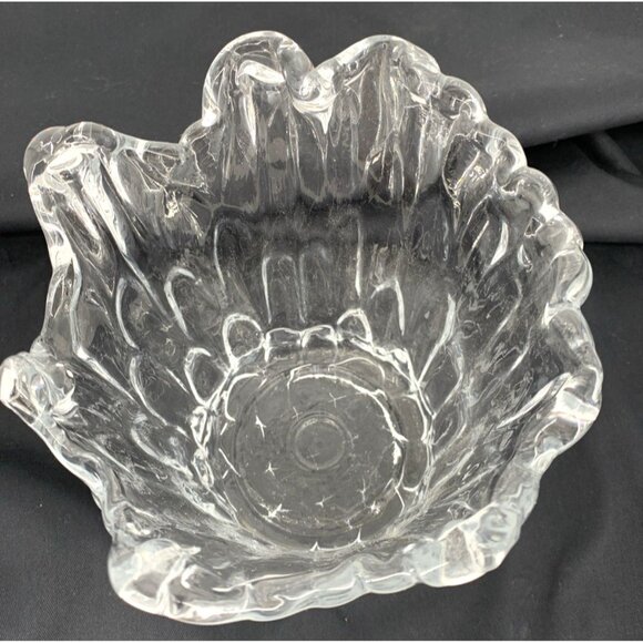 Scandinavian Wave Clear Vase Water Splash Vintage 7.5" Sweden Finland - Picture 6 of 8